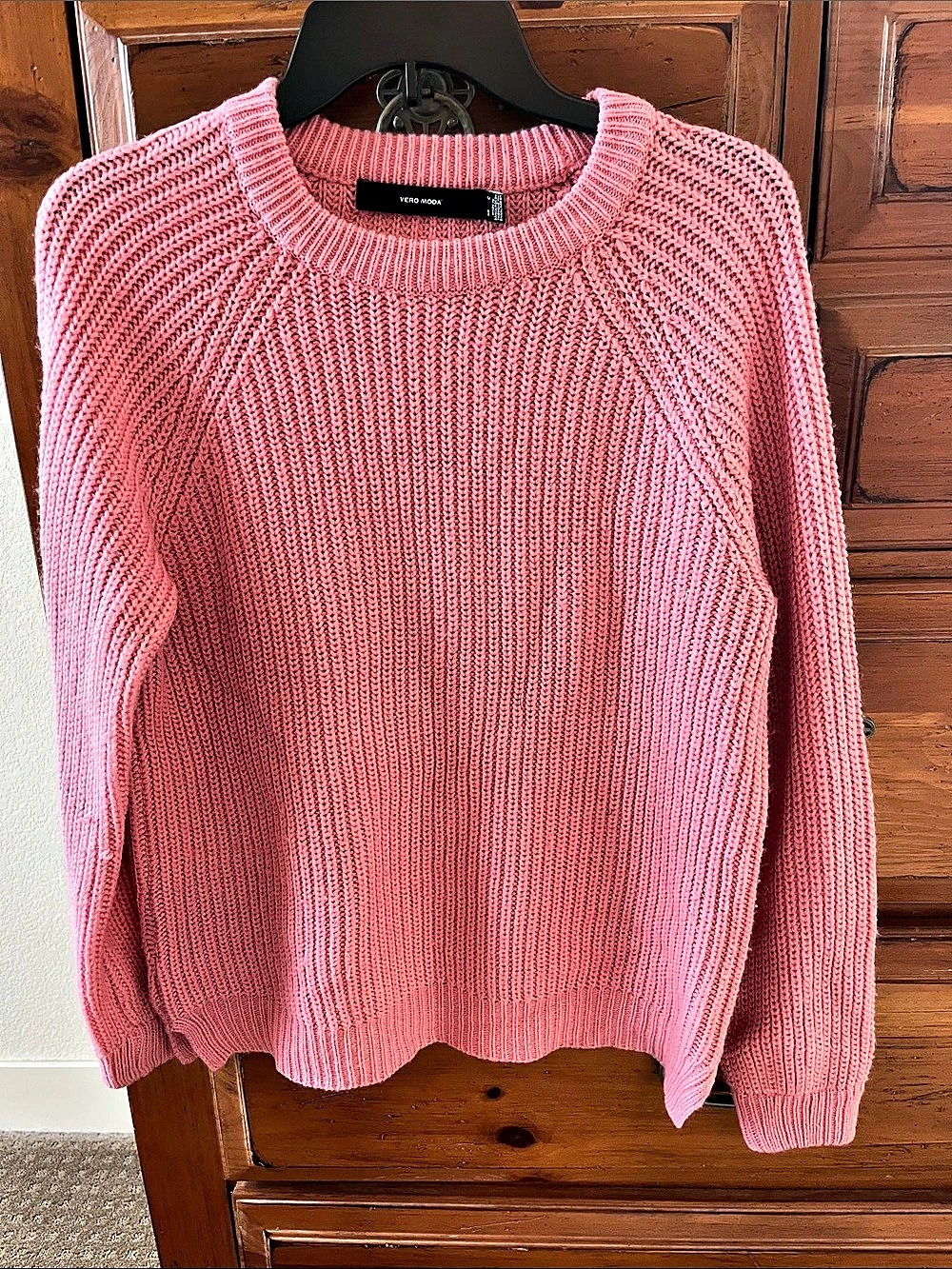 Vero Moda Knit Crewneck Sweater in Pink Size Medium Good Condition